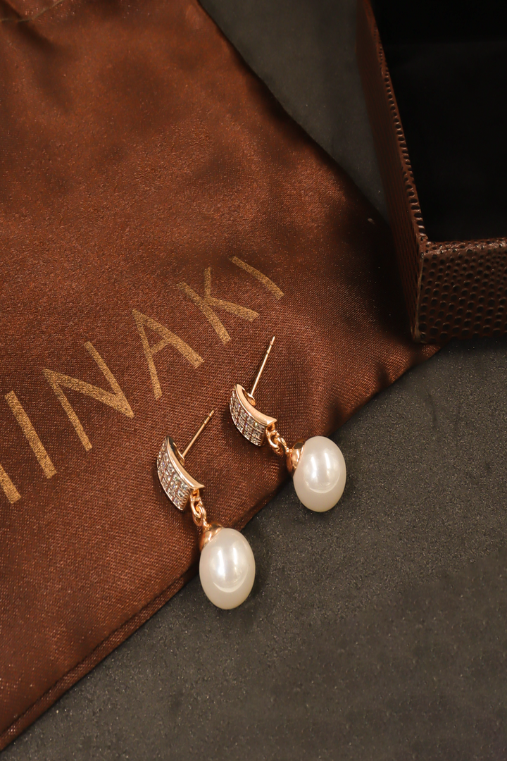 Minaki Swirl With Pearls Combo Jewelry Set