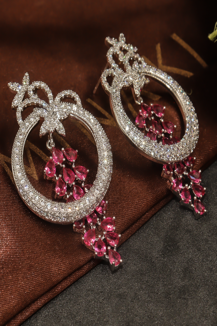Minaki Blushing Gems Combo Jewelry Set