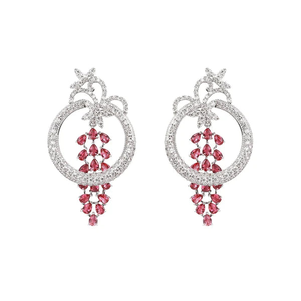 Minaki Blushing Gems Combo Jewelry Set