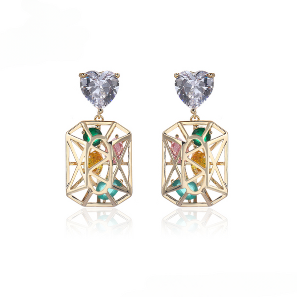 Crystal Cage Earrings