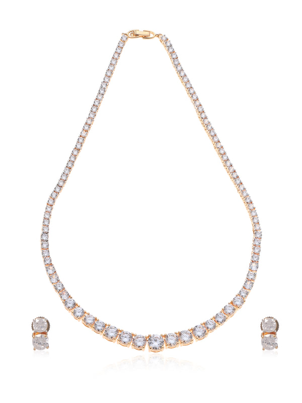 Glacia  Gold Necklace Set
