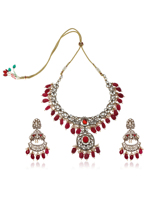 Rajsi  Ruby Shobha Kundan Set