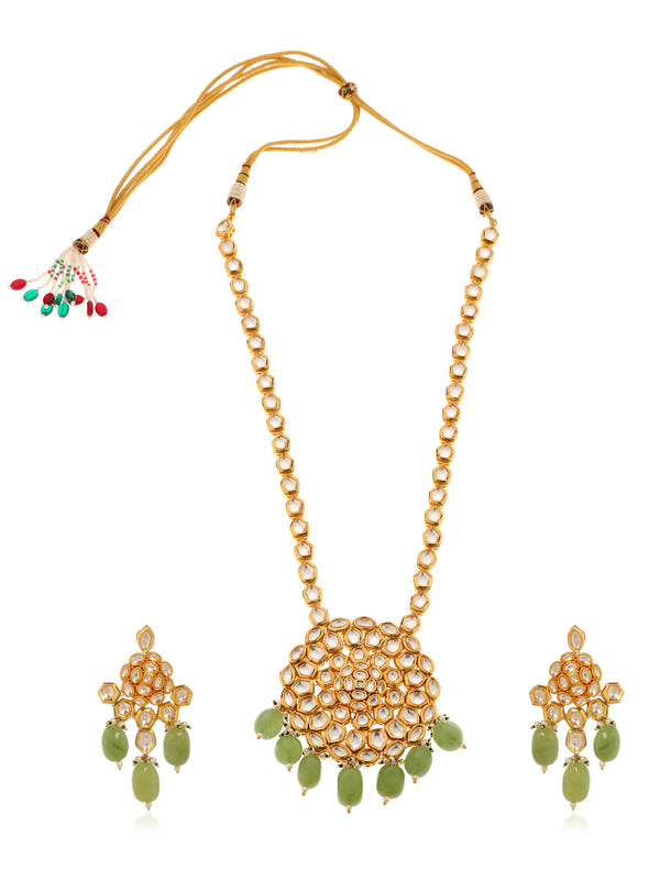 Zakia Kundan Long Necklace Set