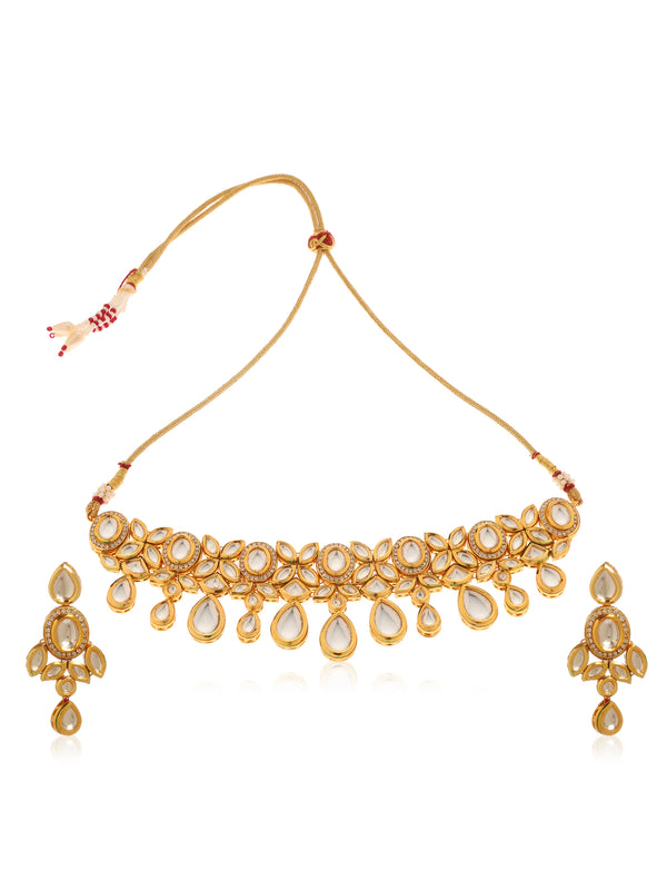 Aiza Kundan Choker Necklace Set