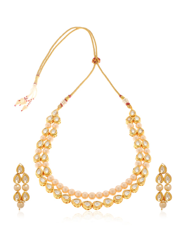 Benazir Kundan Layered Necklace Set