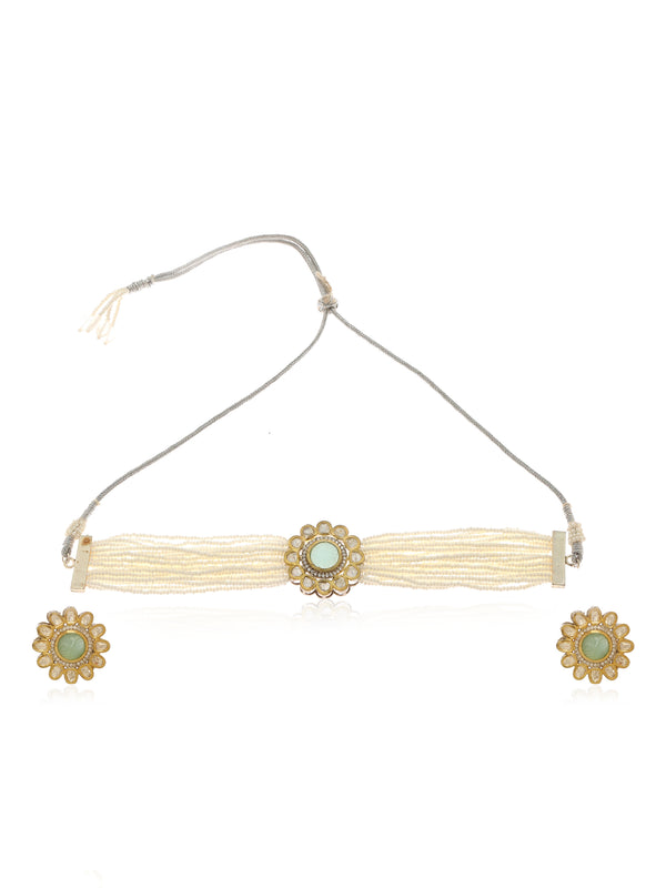 Eliza Kundan Choker Necklace Set