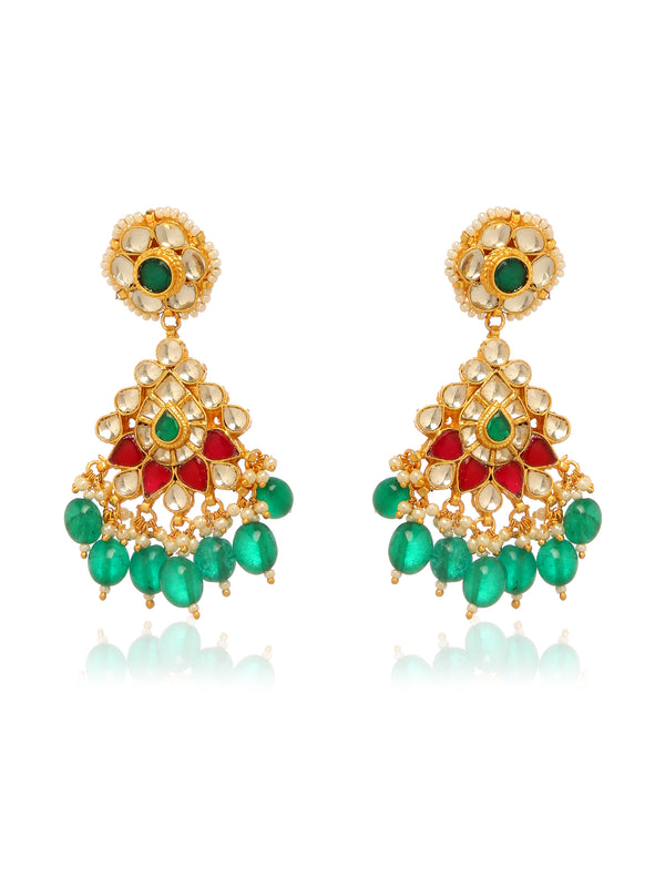 Kundan/Polki Dangler Earrings