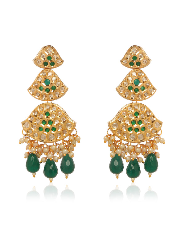 Raktvarna Earrings and Maang Teeka Set