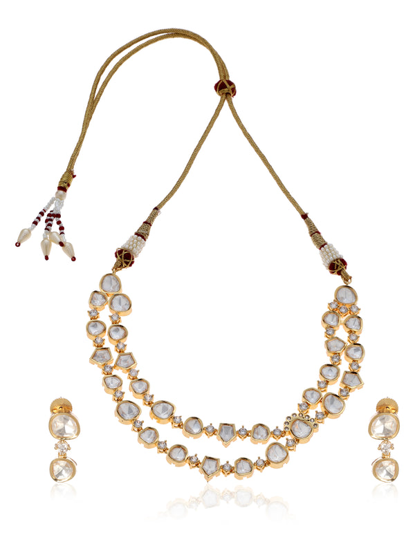 Double Layerd Kundan Necklace