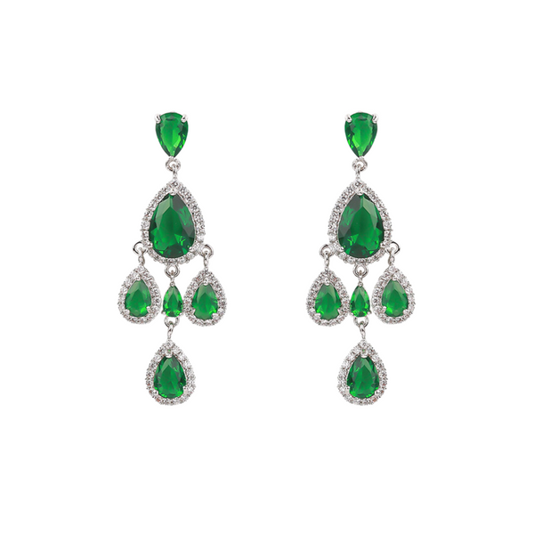 Emerald Dangler Earrings