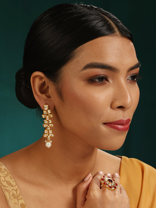 Kundan Dangler Earrings