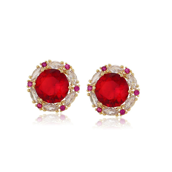 Ruby Mirage Stud Earring