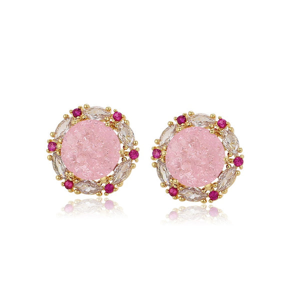 Pink Mirage Stud Earring
