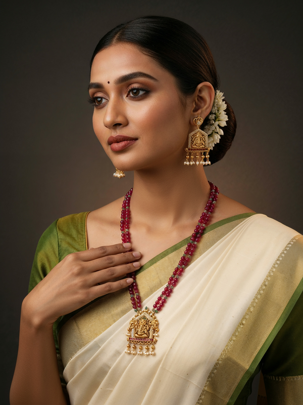 Ganesha Long Necklace Set