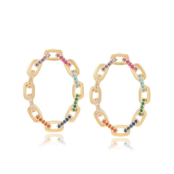 Minaki Rainbow Ear-Hoops