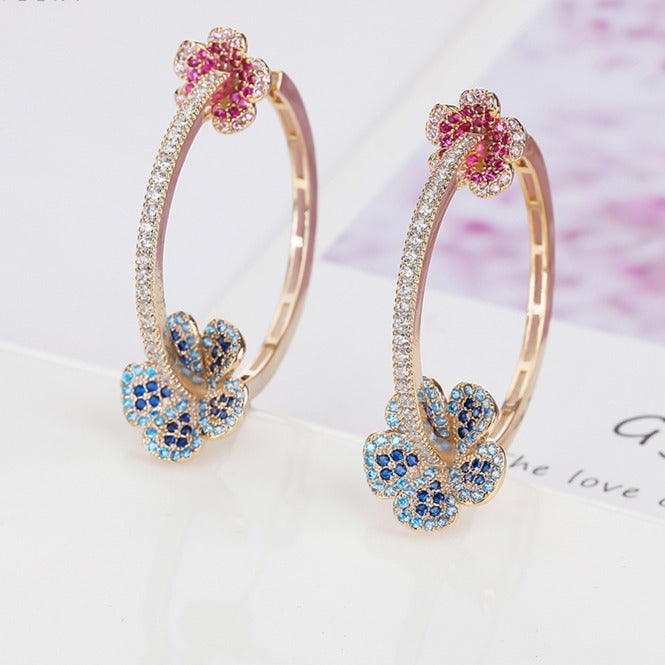Minaki Floral Ear-Hoops