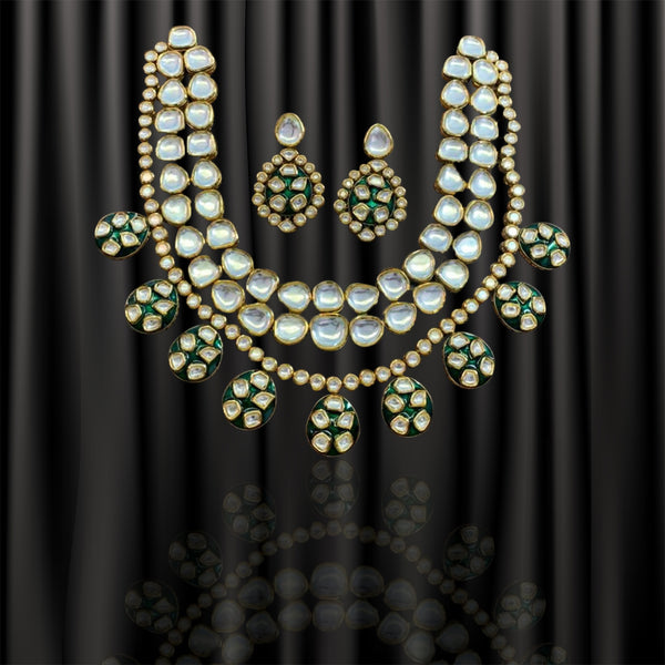 Minaki Kundan Meena Bridal Set