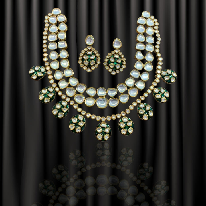 Minaki Kundan Meena Bridal Set