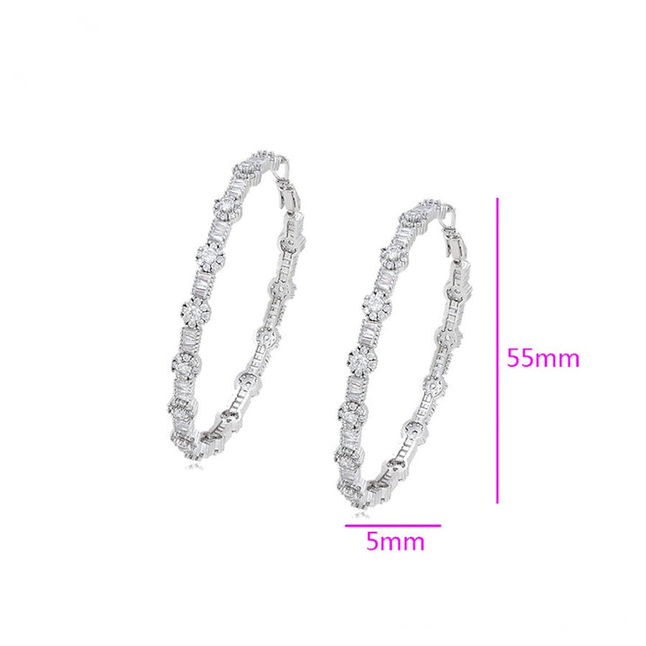 Minaki Big Floral Luxurious Hoops