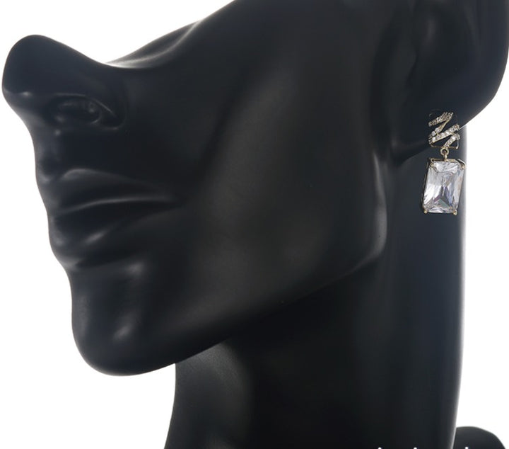 Minaki Zebra Crystal Earrings