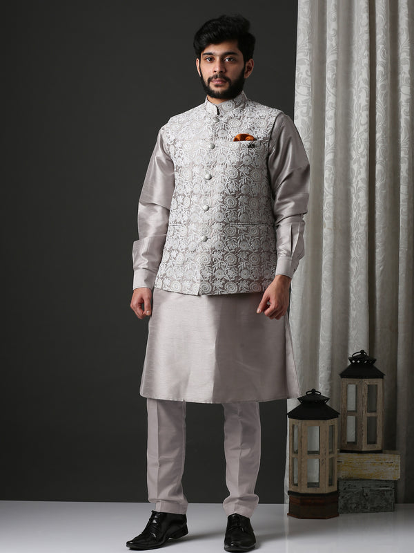 Classic Embroidered Bundi (Nehru Jacket) Set