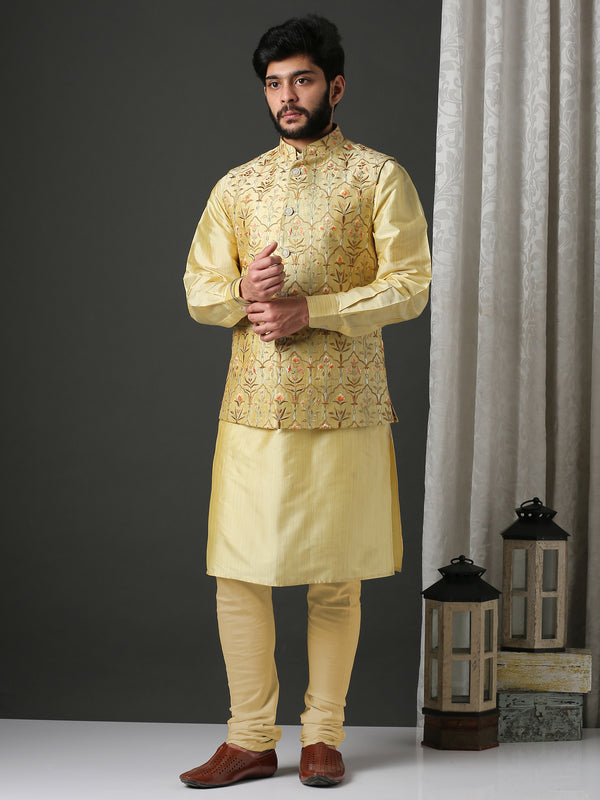 Contemporary Embroidered Bundi (Nehru Jacket) Set