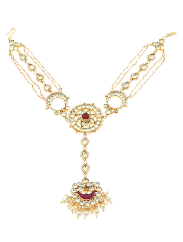 Kundan Sheeshphool Mathapatti with Teeka