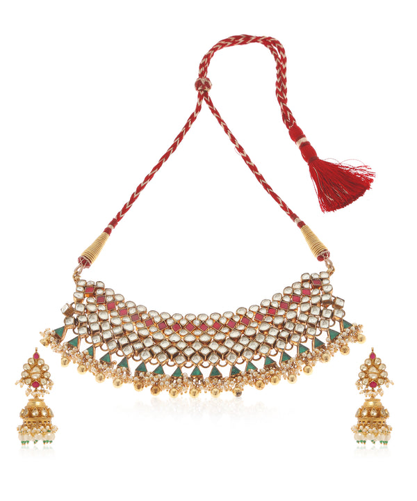Minaki Jadau Kundan Choker Set
