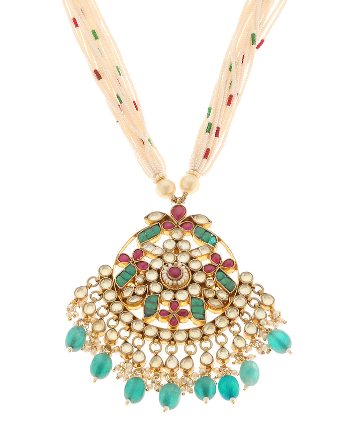 Minaki Kundan Pendant Set - Utsav Collection