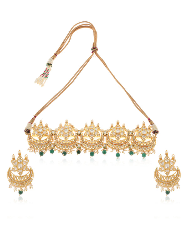 Minaki Ayati Kundan Choker Set - Utsav Collection