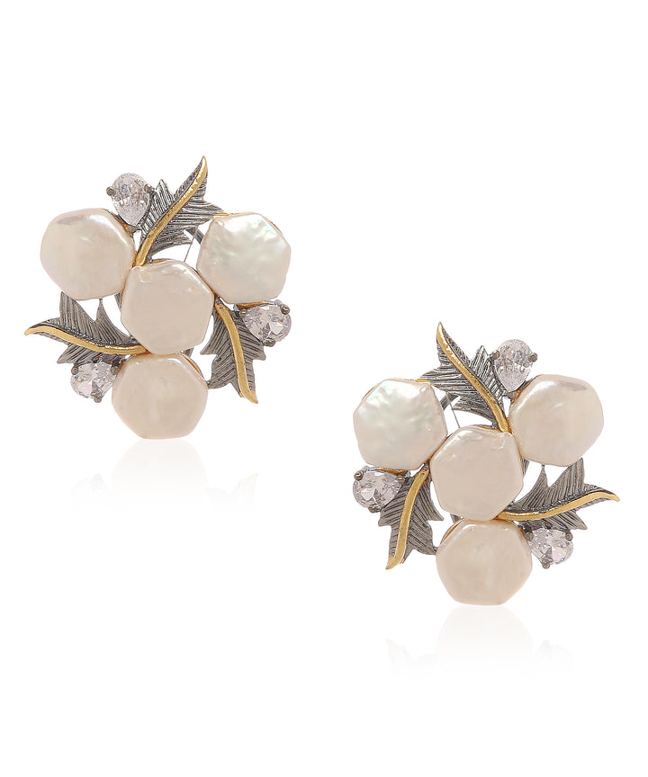 Minaki Pearl Ear Studs - Utsav Collection