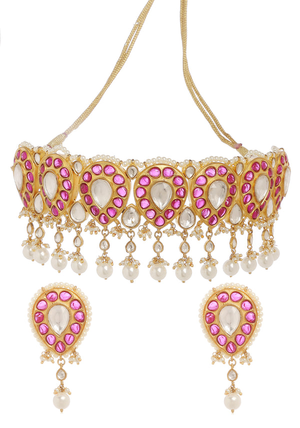 Minaki Rajwada Kundan Choker Set - Utsav Collection