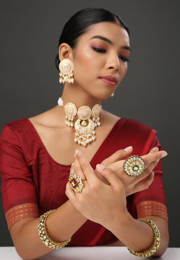 Minaki Marwarh Kundan Choker Set-Utsav Collection