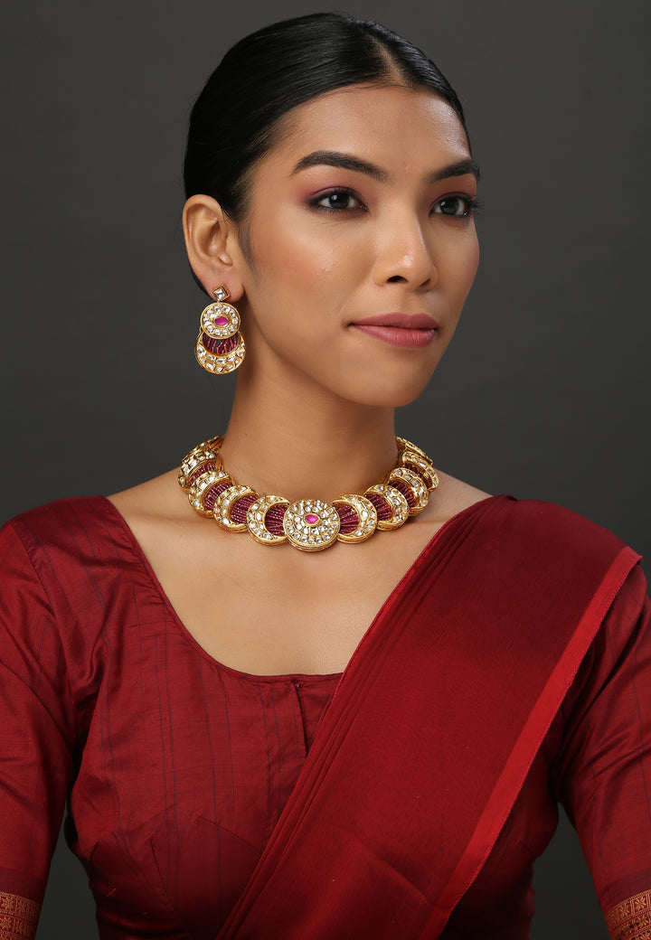 Minaki Pushp Kundan Set