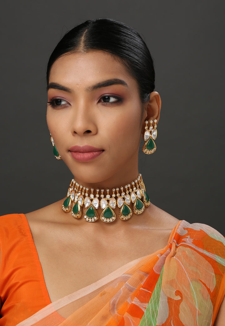 Minaki Ayati Kundan Choker Set-Utsav Collection