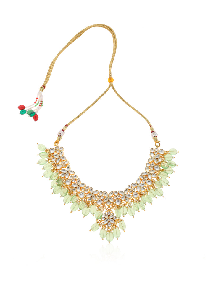 Minaki Aventurine Kundan Necklace Set