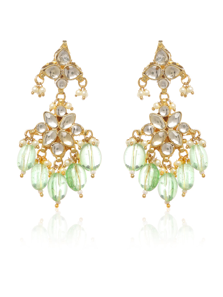 Minaki Aventurine Kundan Necklace Set
