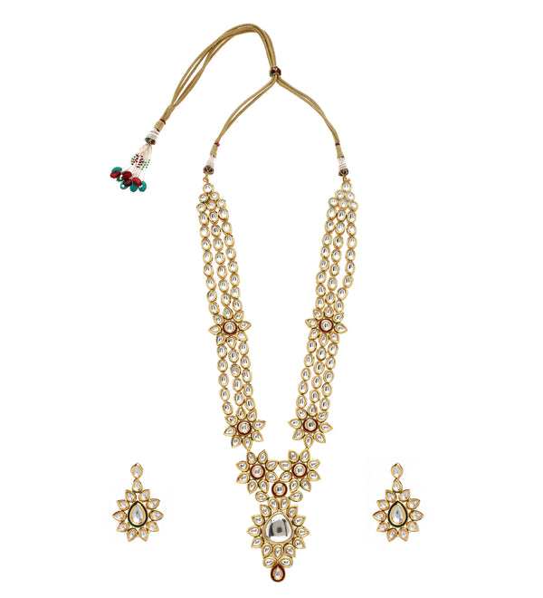 Minaki Long Kundan Set
