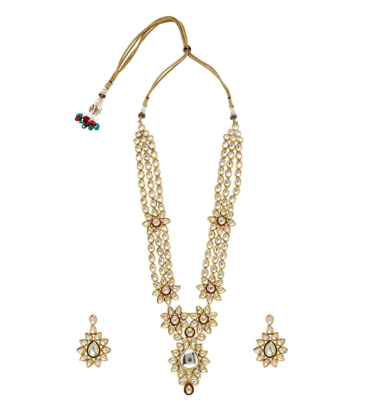 Minaki Long Kundan Set