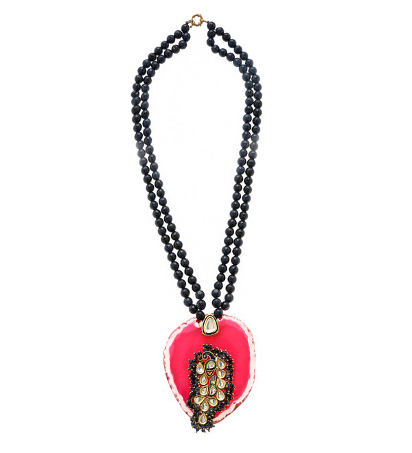 Minaki Contemporary Jade and Onyx Necklace