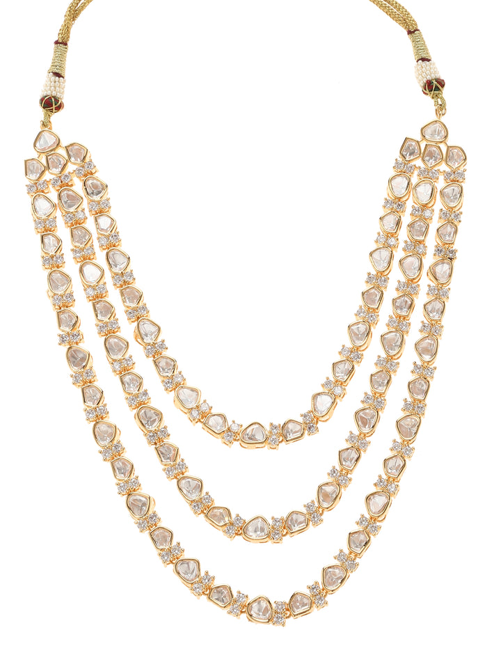 Minaki Layered Kundan-Polki Set
