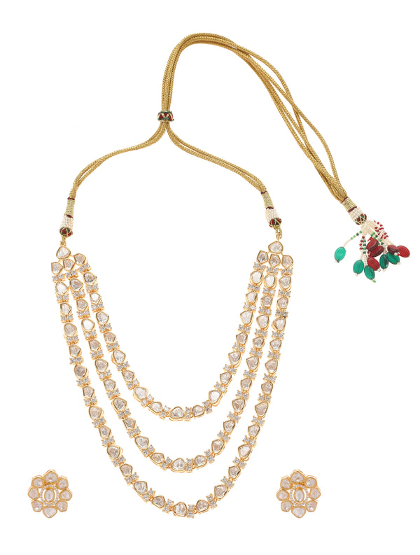 Minaki Layered Kundan-Polki Set