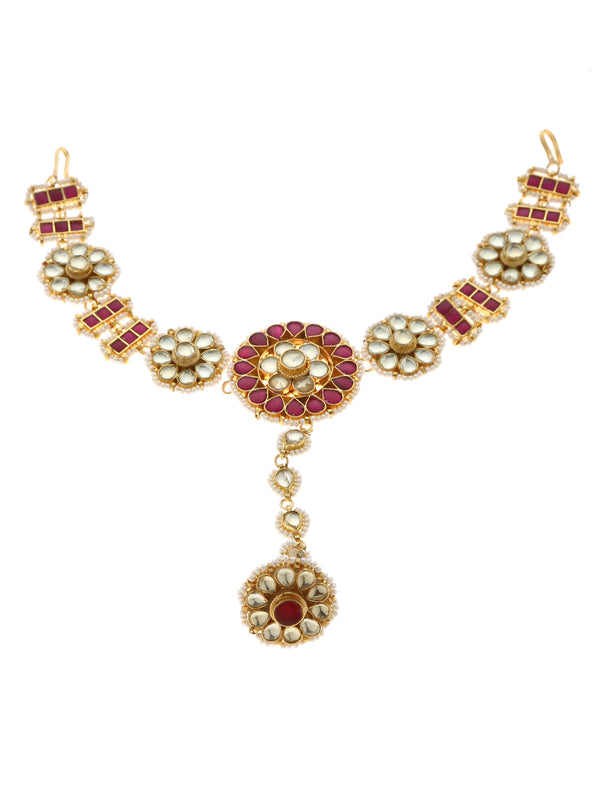Kundan Sheeshphool with Borla