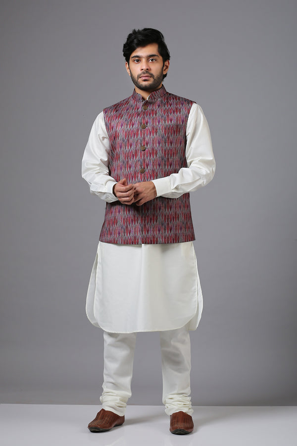 Printed Multi-Coloured Bundi