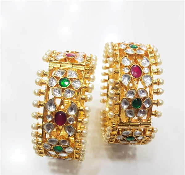 Colored Kundan Kada