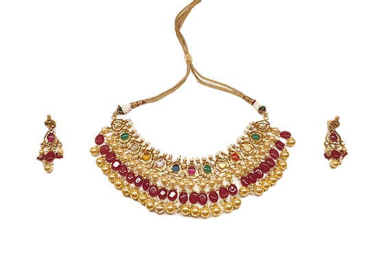 Minaki Navratan Choker Set