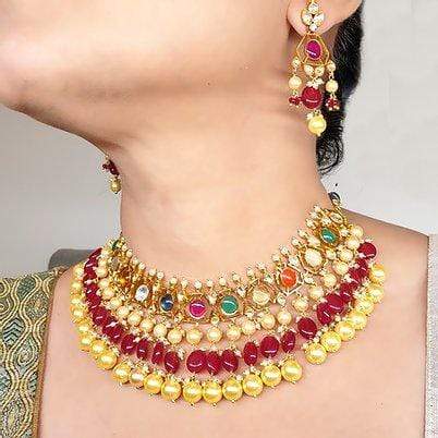 Minaki Navratan Choker Set