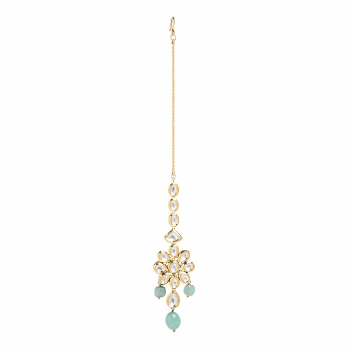 Minaki Maharani Kundan Set With Aventurine Stones