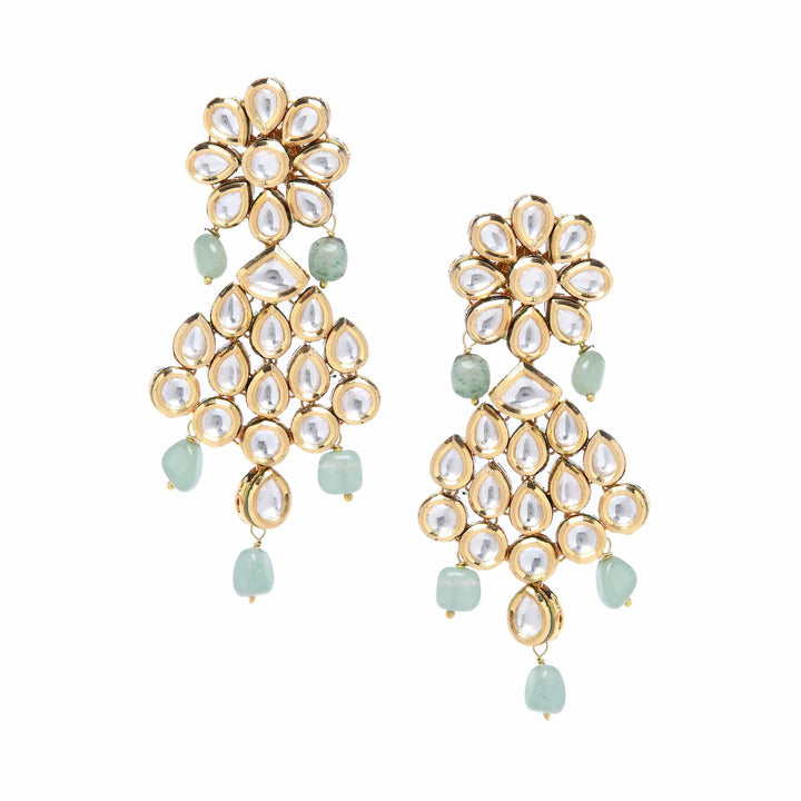 Minaki Maharani Kundan Set With Aventurine Stones