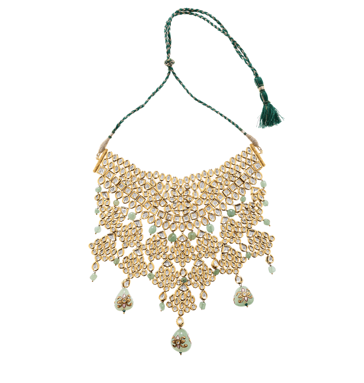 Minaki Maharani Kundan Set With Aventurine Stones